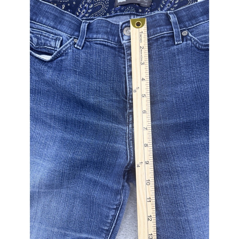 Levis 525 Perfect Waist Straight 31 X 32 Women's Jeans 12M Blue Cotton Stretch - Picture 10 of 14